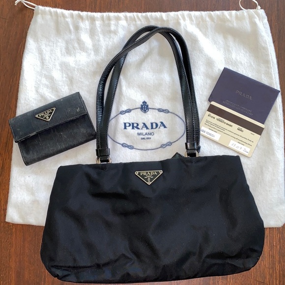 Prada Handbags - PRADA authentic tessuto basic iconic 2000 vintage edition purse and wallet RARE